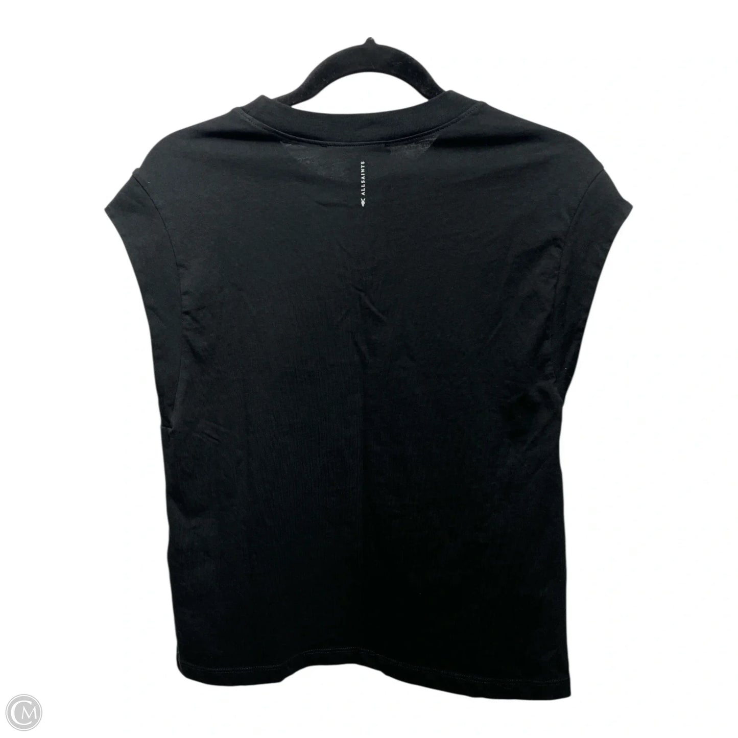 Top Short Sleeve Designer By All Saints In Black, Size: 4