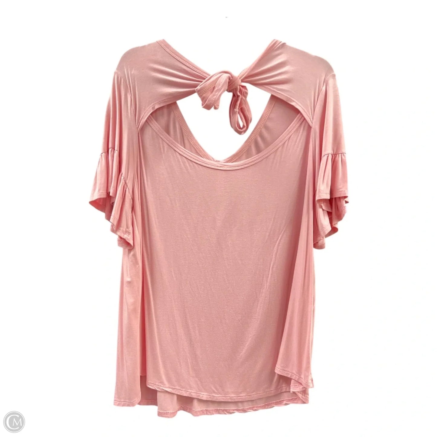 Top Short Sleeve By Emerald In Pink, Size: 1x