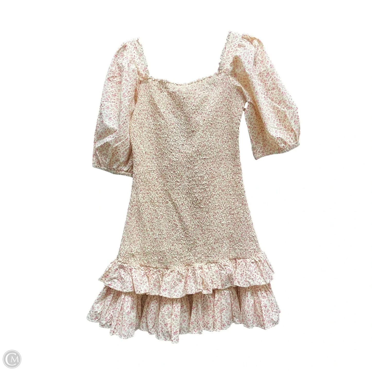 Dress Casual Short By Cma In Cream & Red, Size: M
