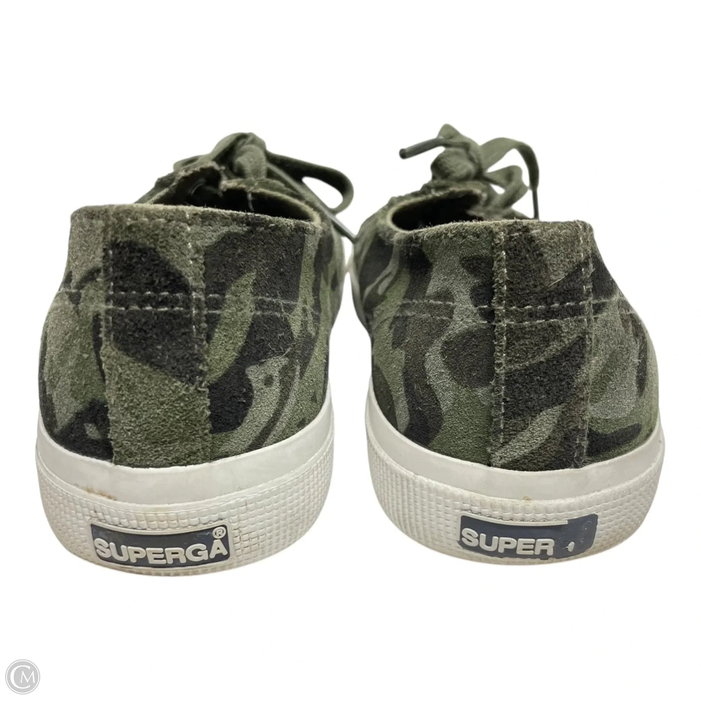 Shoes Sneakers By Superga In Green & White, Size: 6