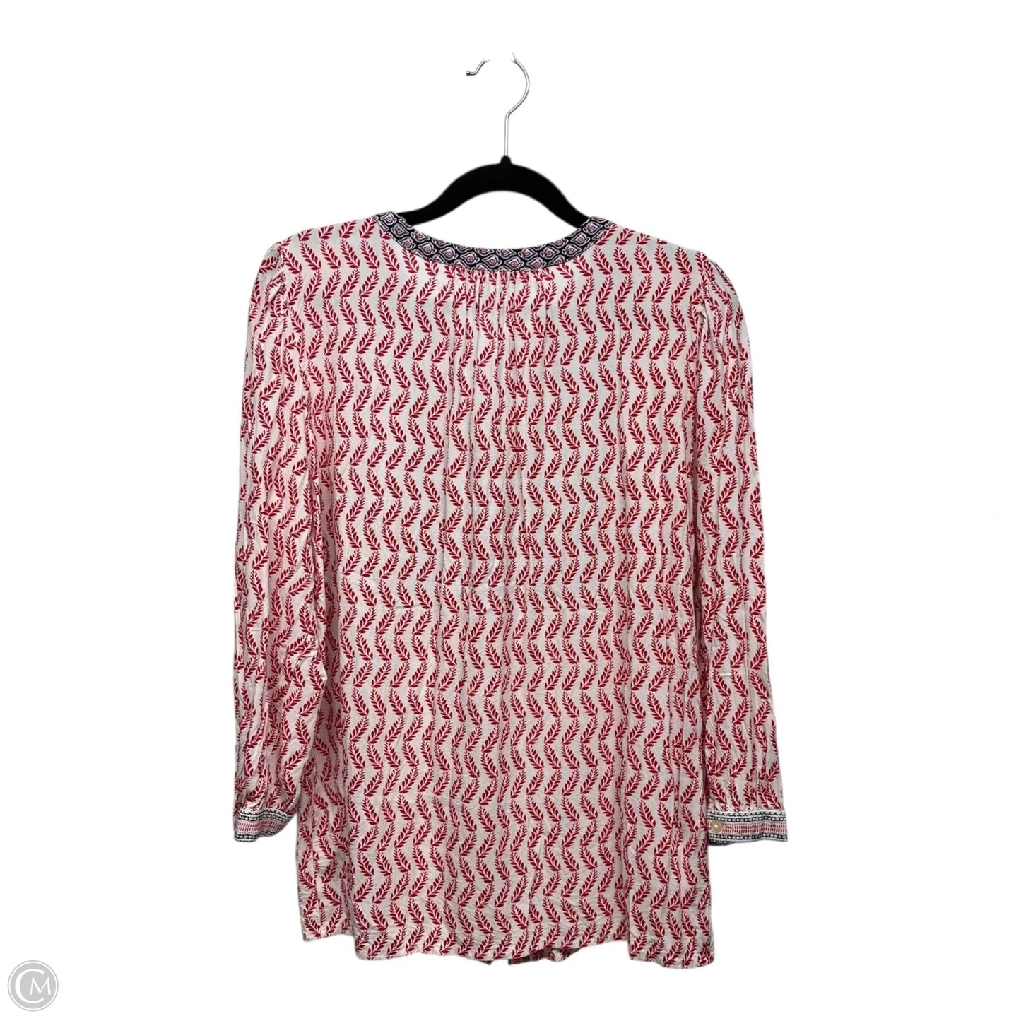 Top Long Sleeve By Loft In Blue & Red & White, Size: M