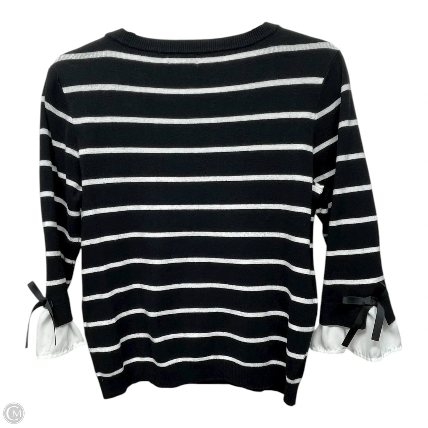 Sweater By Maison Jules In Black & White, Size: M
