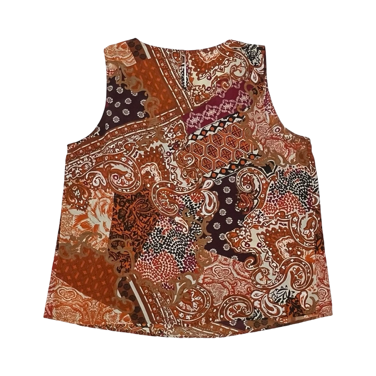 Blouse Sleeveless By Cj Banks In Multi, Size:1X