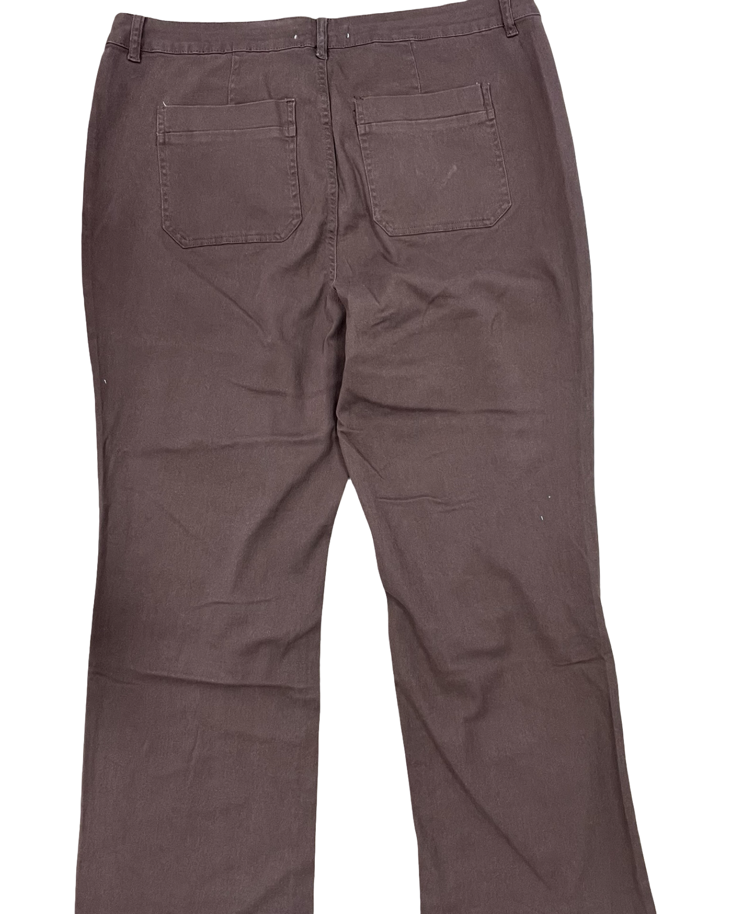 Jeans Straight By Royalty In Brown Denim, Size:20
