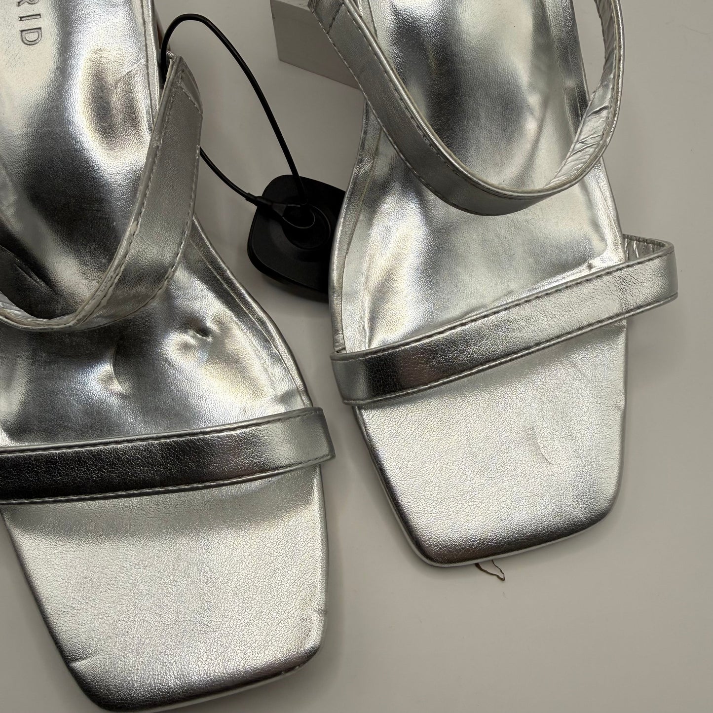 Sandals Heels Block By Torrid In Silver, Size: 10