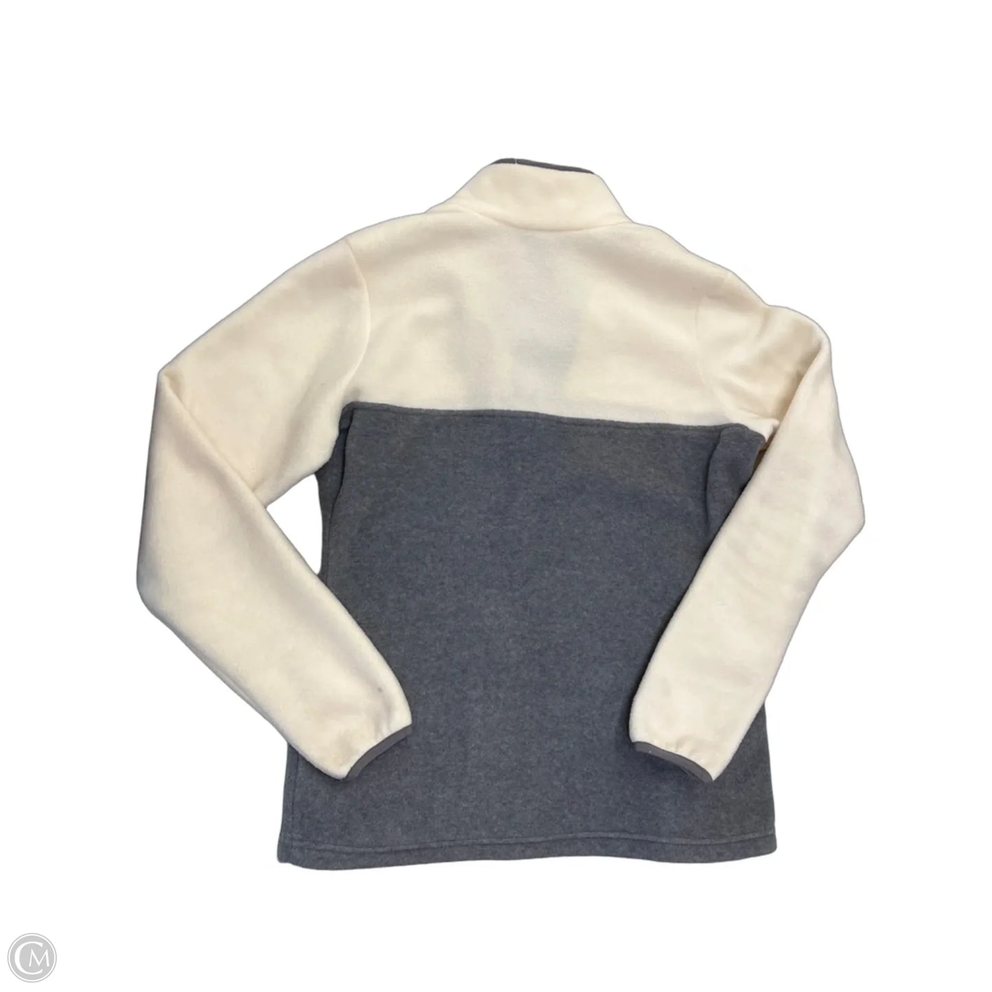 Jacket Fleece By Columbia In Cream & Grey, Size: S