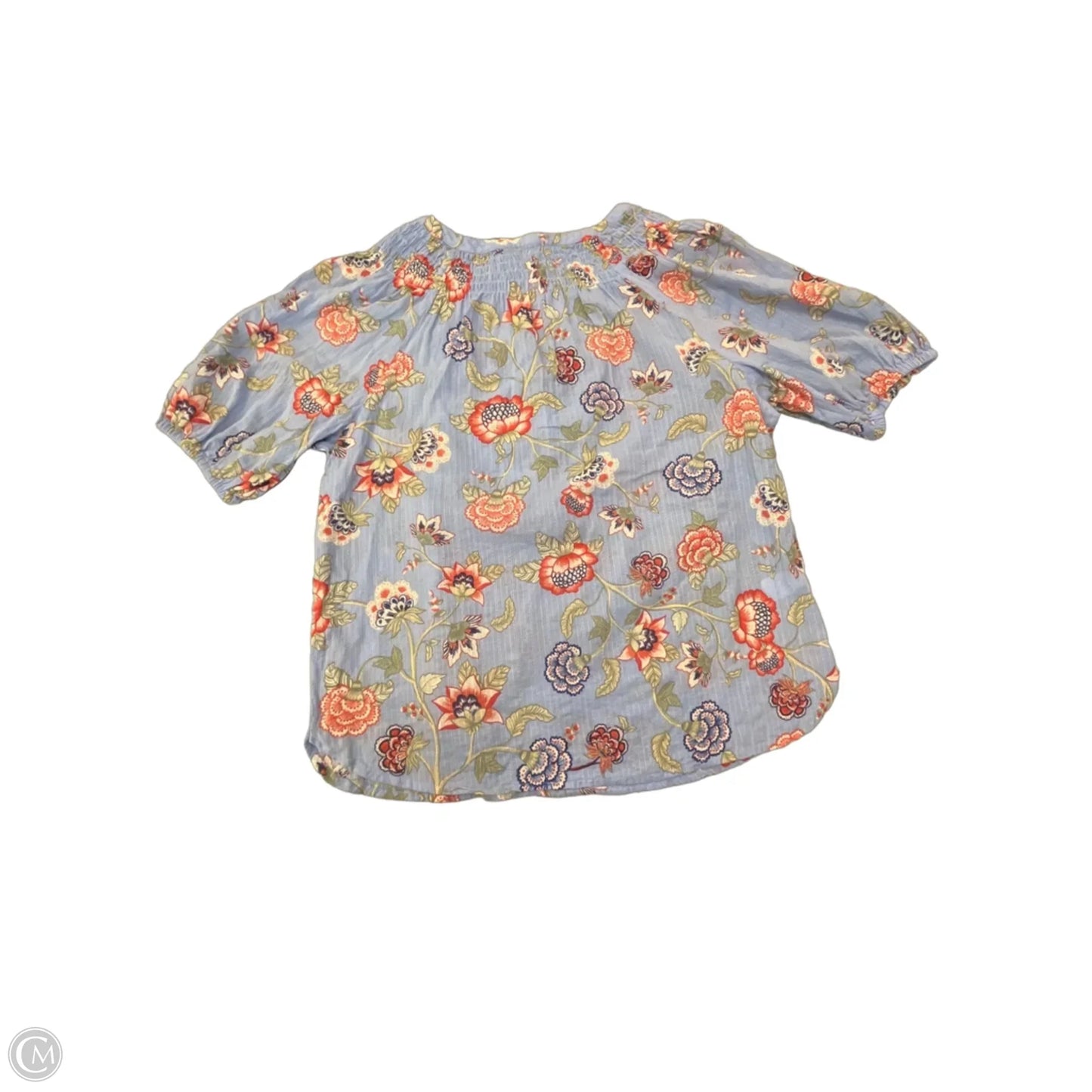 Top Short Sleeve By Loft In Floral Print, Size: M