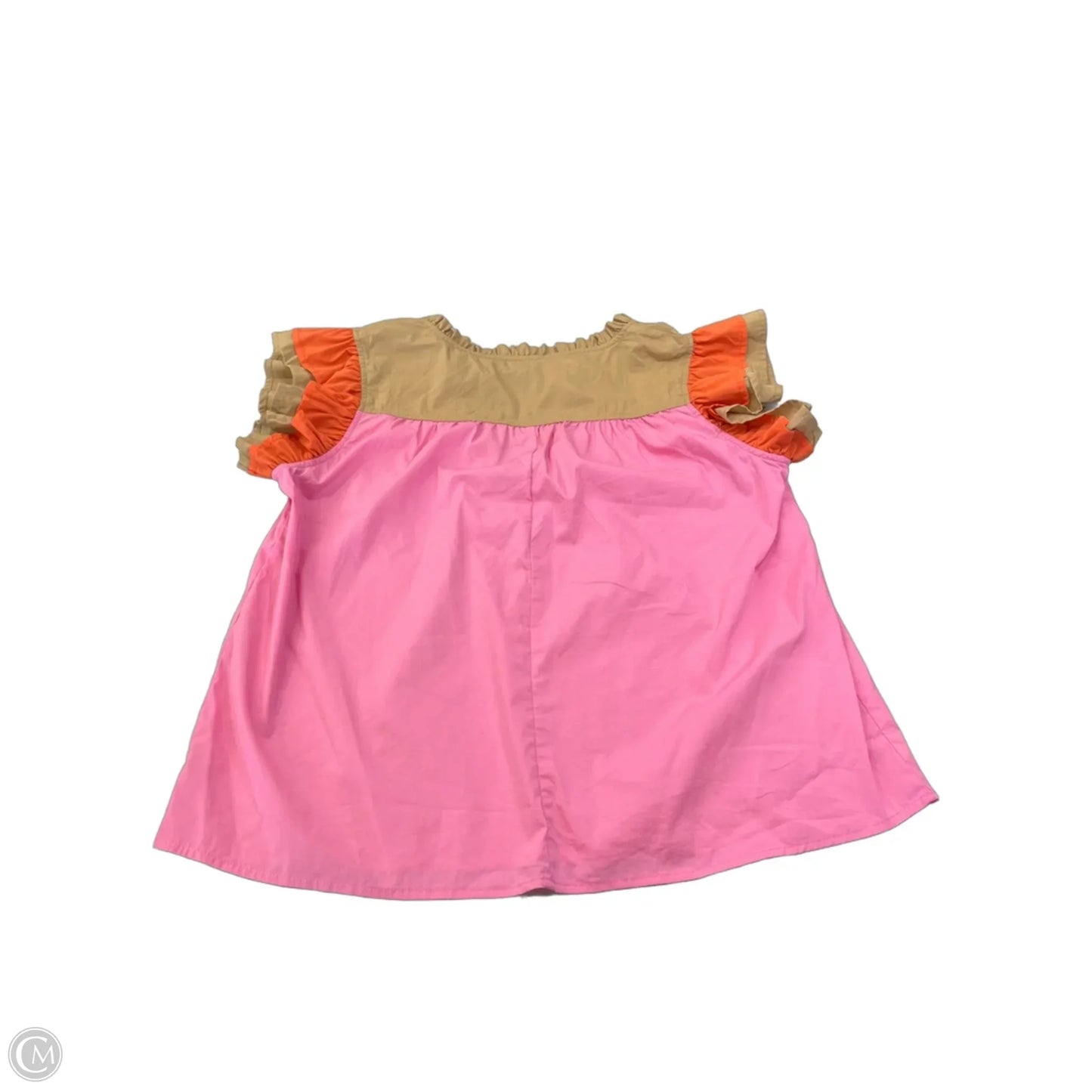 Top Sleeveless By Voy In Brown & Pink, Size: M