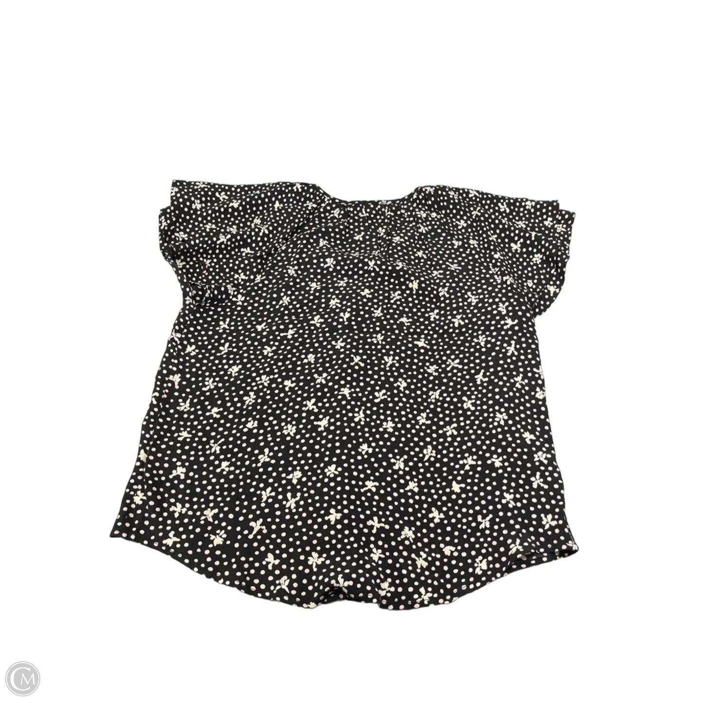 Top Short Sleeve By Lovestitch In Black & Cream, Size: M