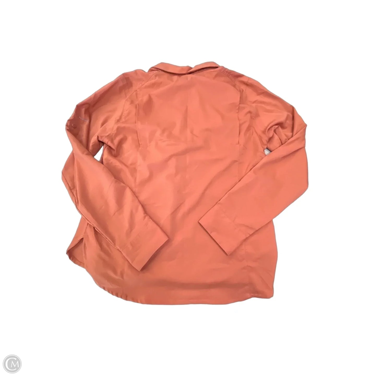 Athletic Top Long Sleeve Collar By Columbia In Orange, Size: L