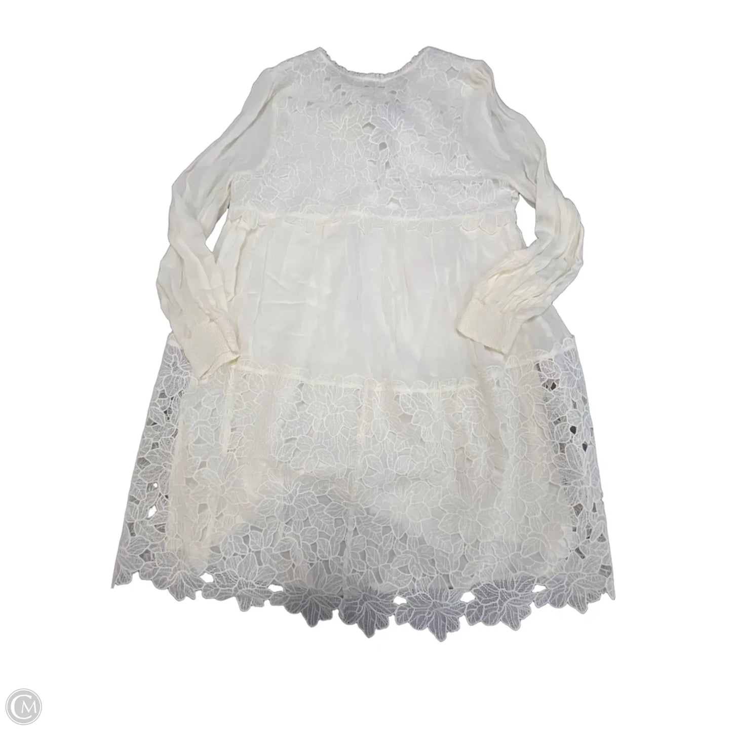Dress Casual Short By Anthropologie In Cream, Size: L