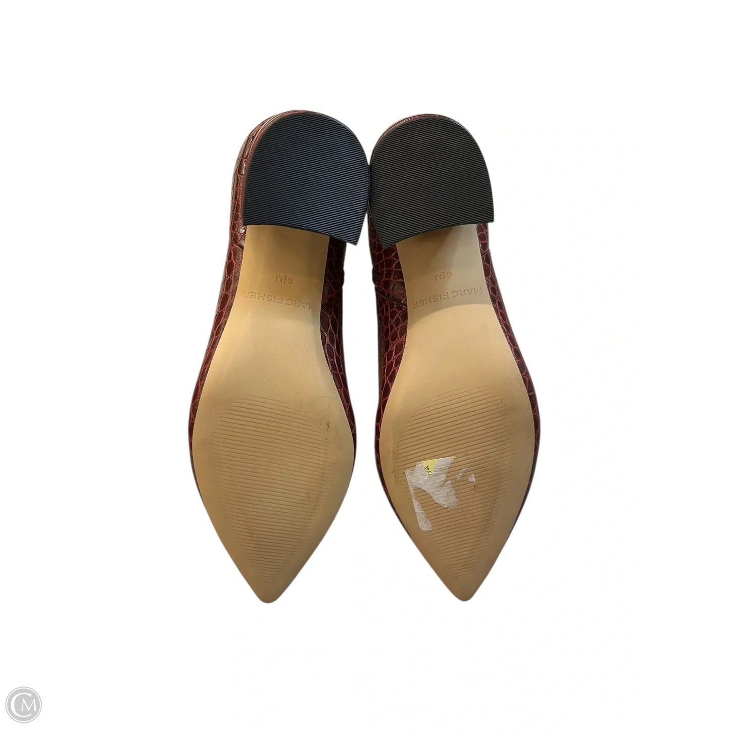 Boots Ankle Heels By Marc Fisher In Red, Size: 6.5