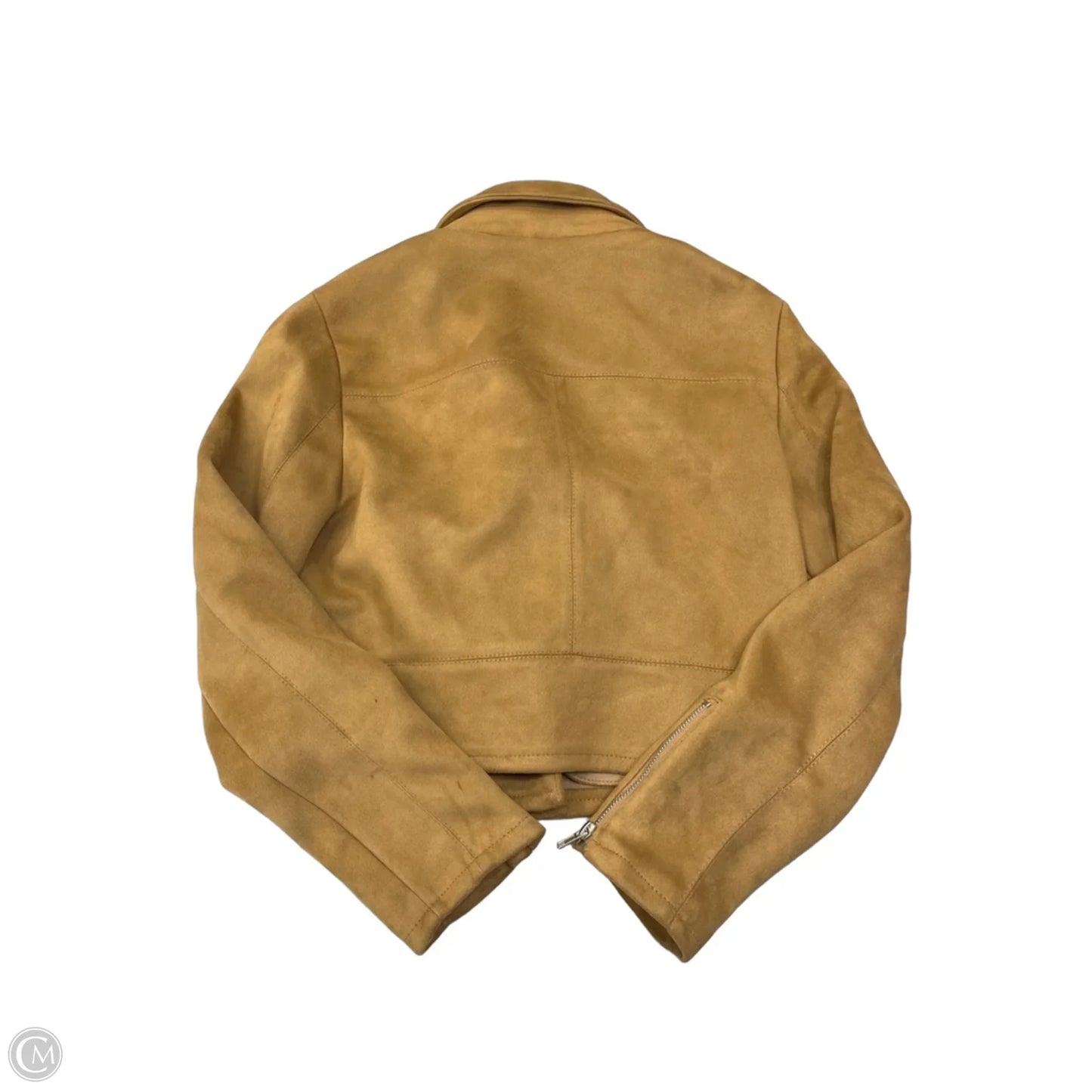 Jacket Moto By Forever 21 In Tan, Size: M