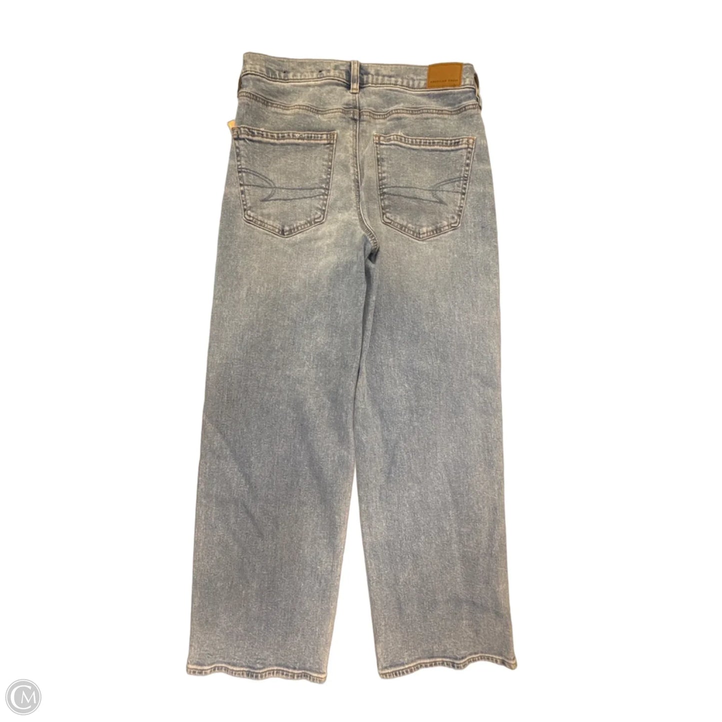 Jeans Straight By American Eagle In Blue Denim, Size: 4