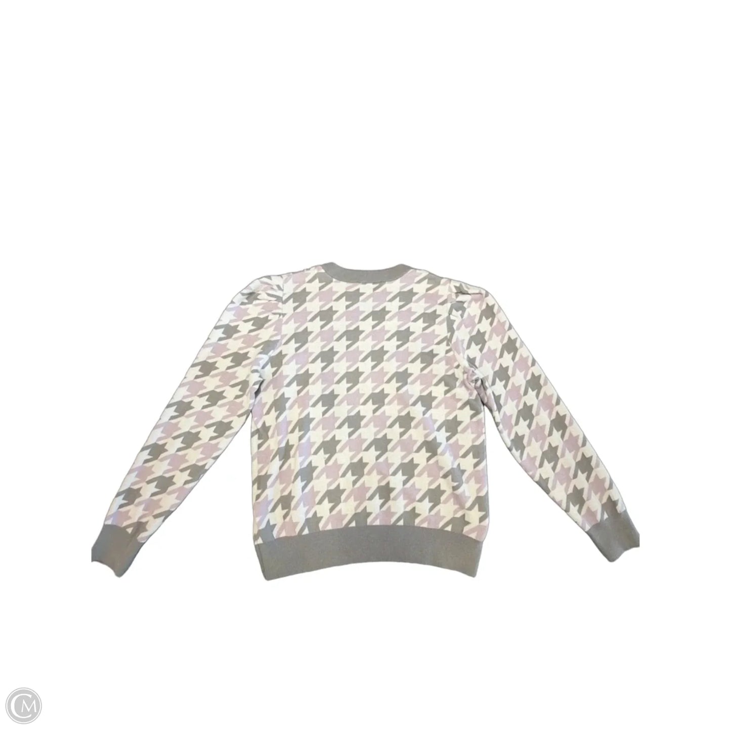 Sweater By Ann Taylor In Grey & Purple, Size: L