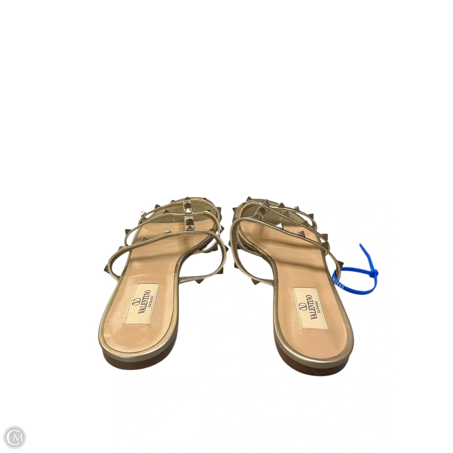Sandals Luxury Designer By Valentino-garavani In Gold, Size: 9