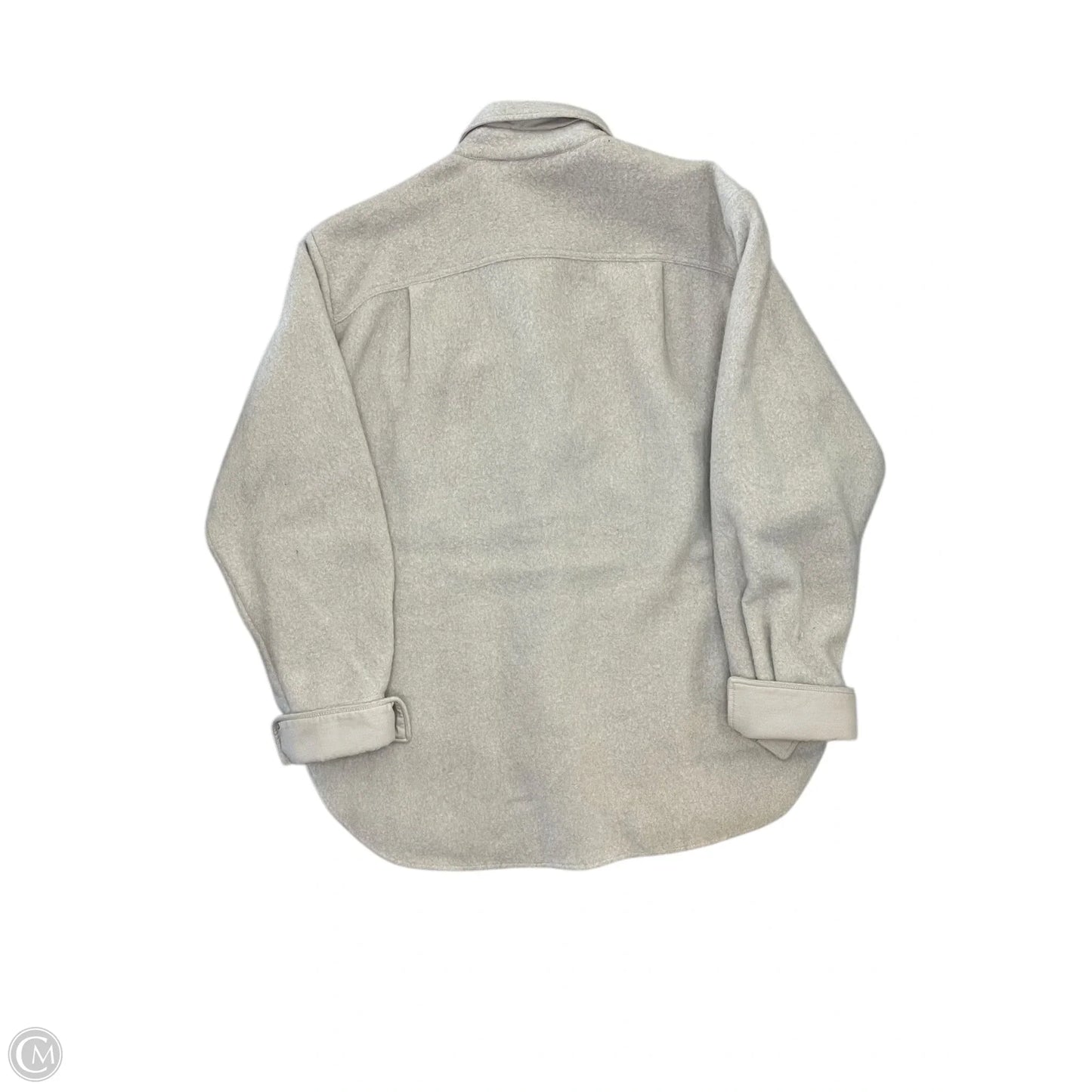 Jacket Shirt By Frame In Beige, Size: M