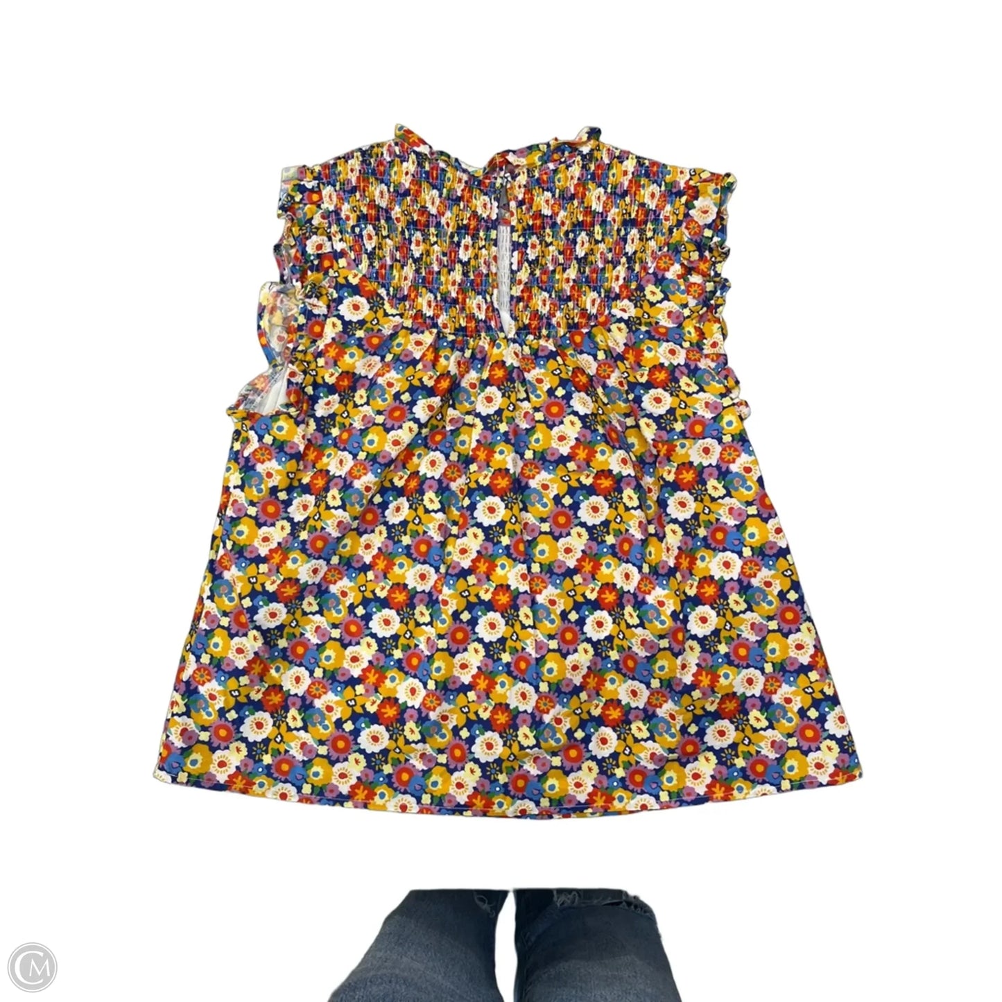 Blouse Sleeveless By Cmc In Floral Print, Size: L
