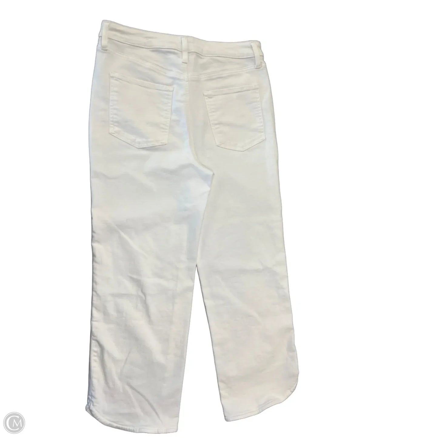 Jeans Cropped By Chicos In White Denim, Size: 8