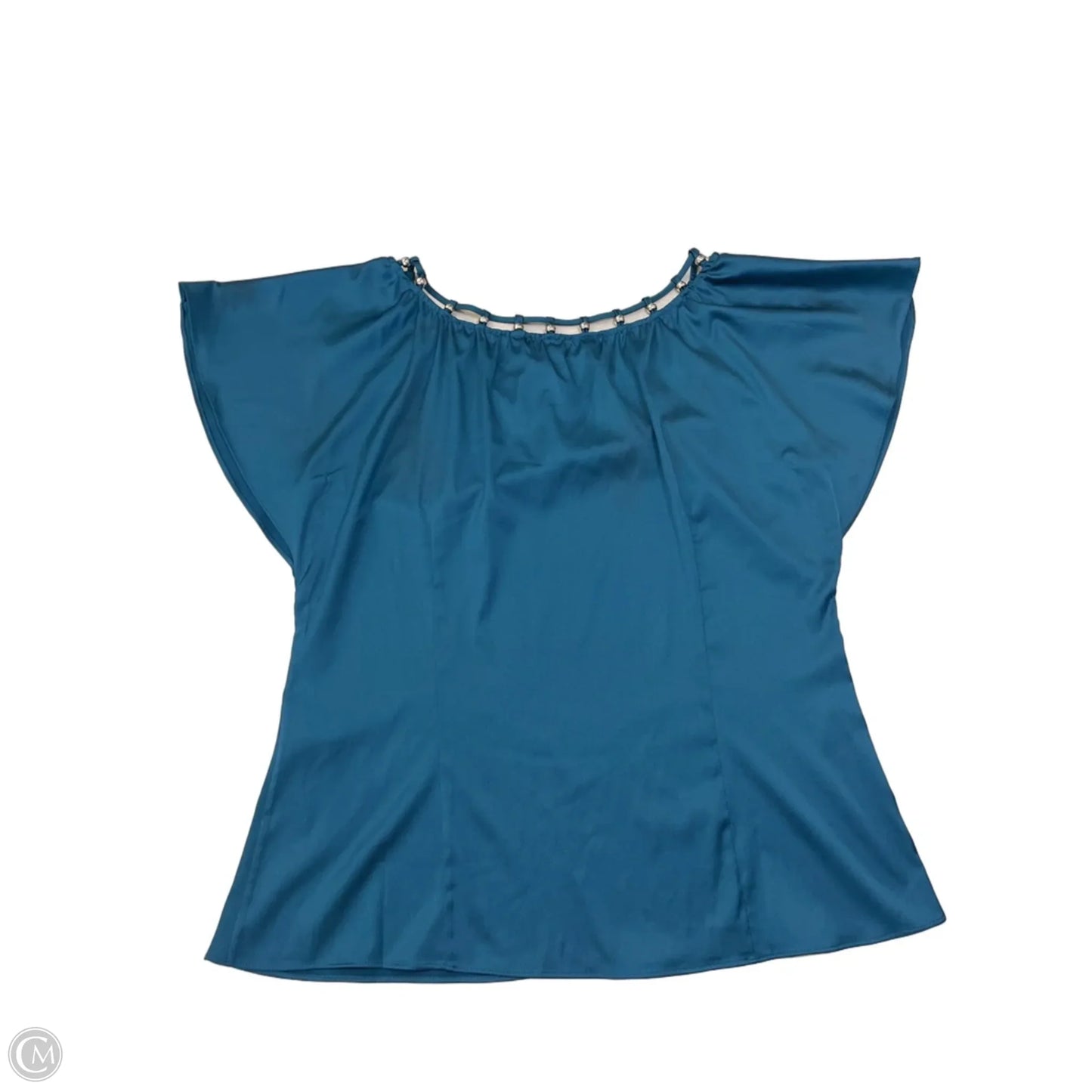 Blouse Short Sleeve By White House Black Market In Blue, Size: Xs