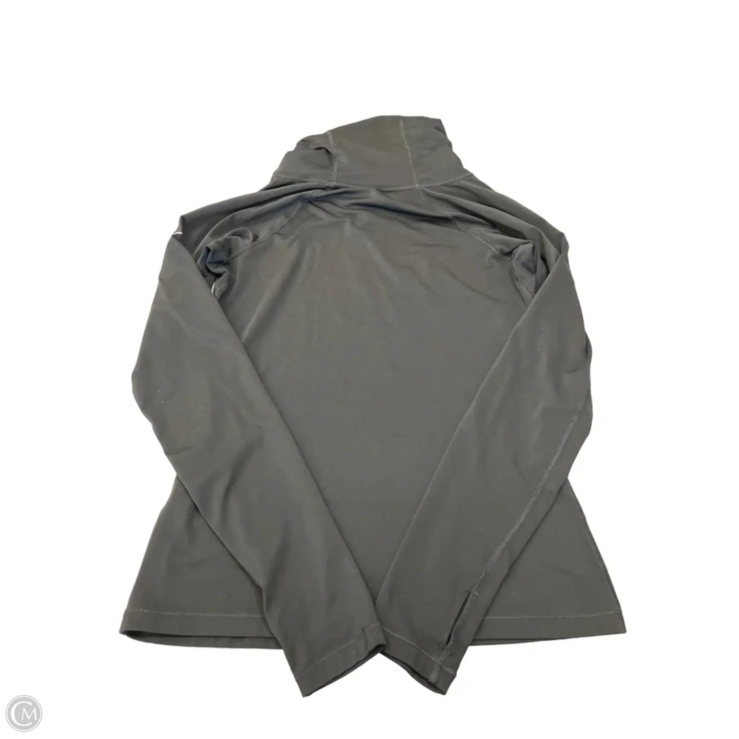 Athletic Top Long Sleeve Collar By Nike Apparel In Black, Size: M