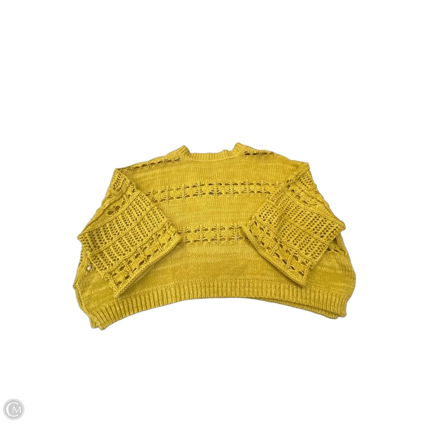 Sweater Short Sleeve By Free People In Yellow, Size: L