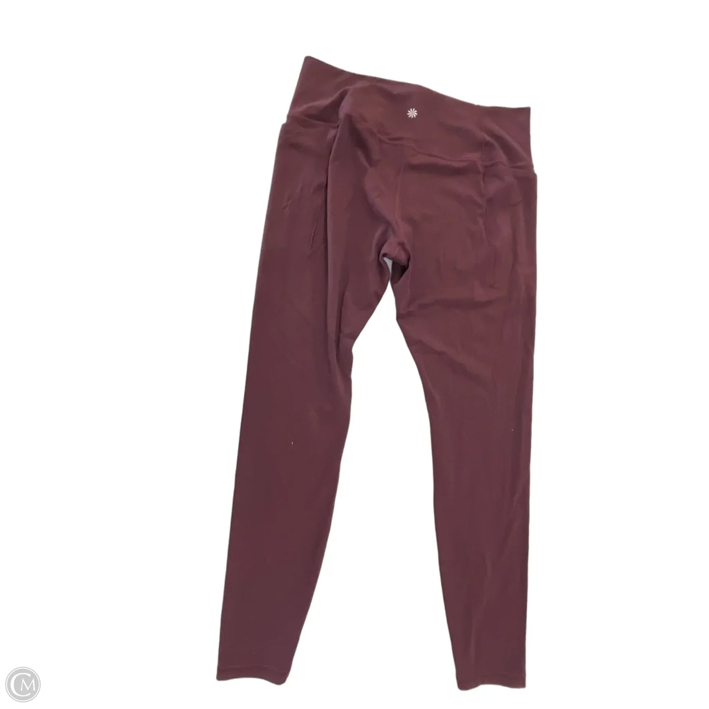 Athletic Leggings By Athleta In Maroon, Size: Xl