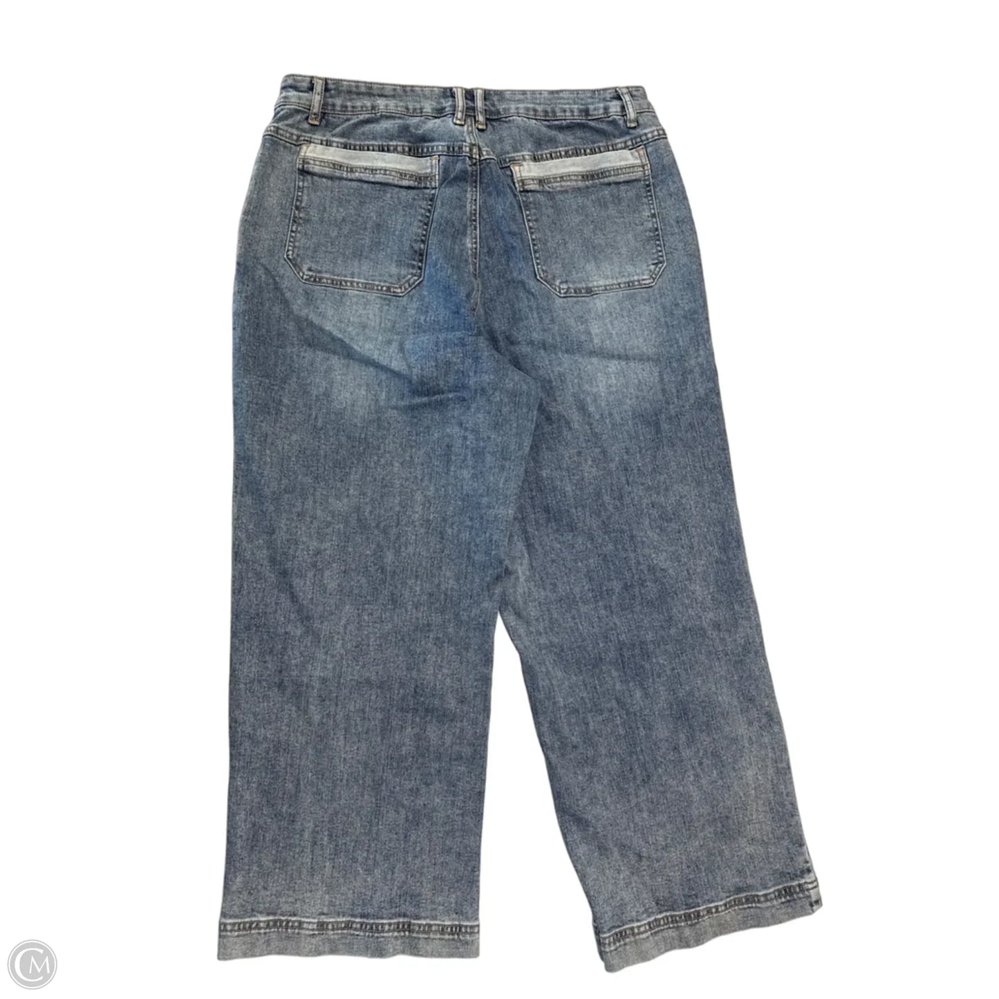 Jeans Wide Leg By Tribal In Blue Denim, Size: 14