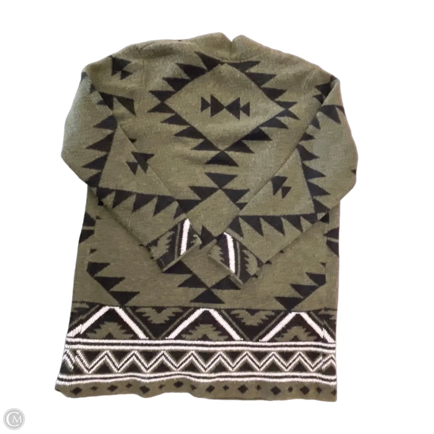 Cardigan Designer By Frye In Green, Size: L