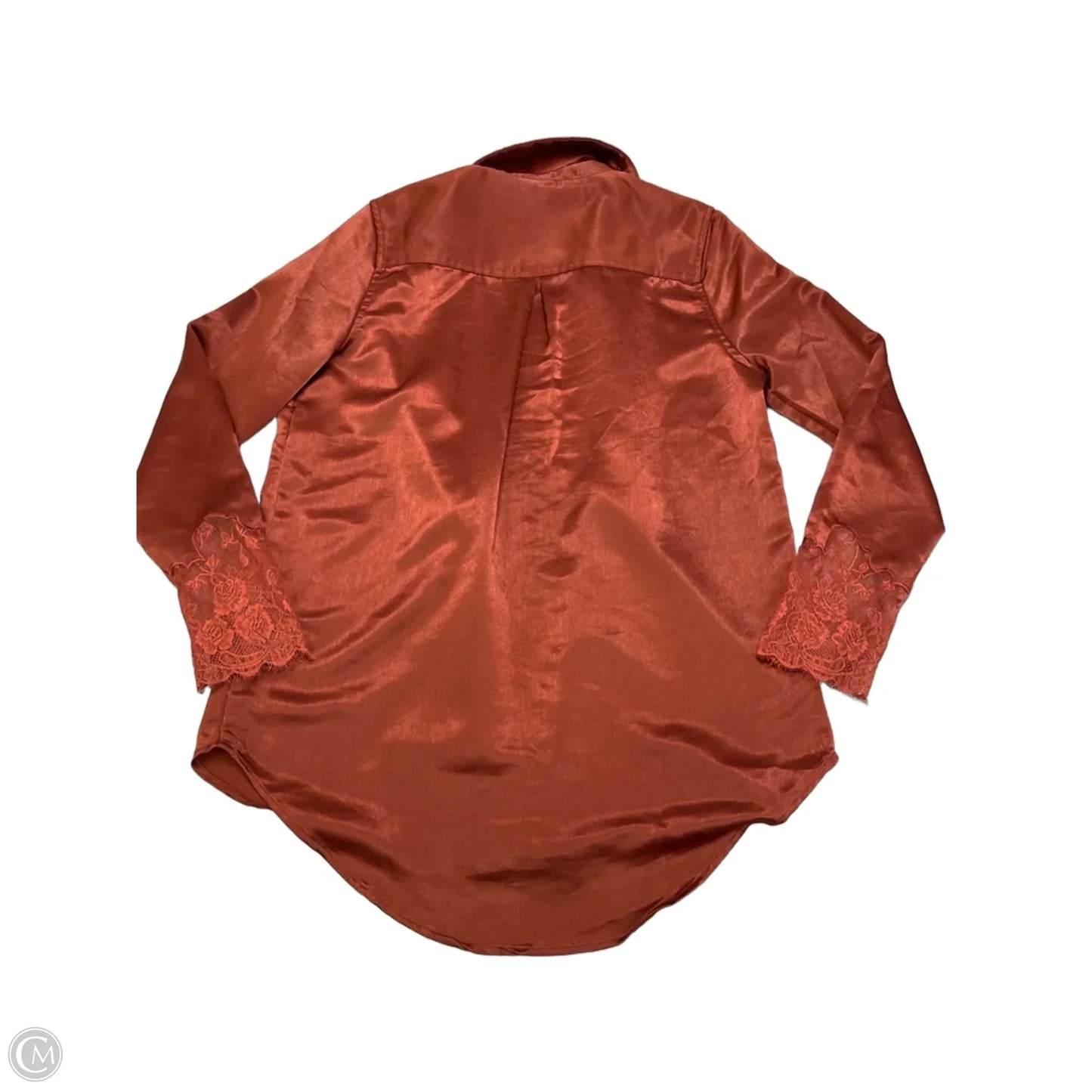 Blouse Long Sleeve By Clothes Mentor In Red, Size: S