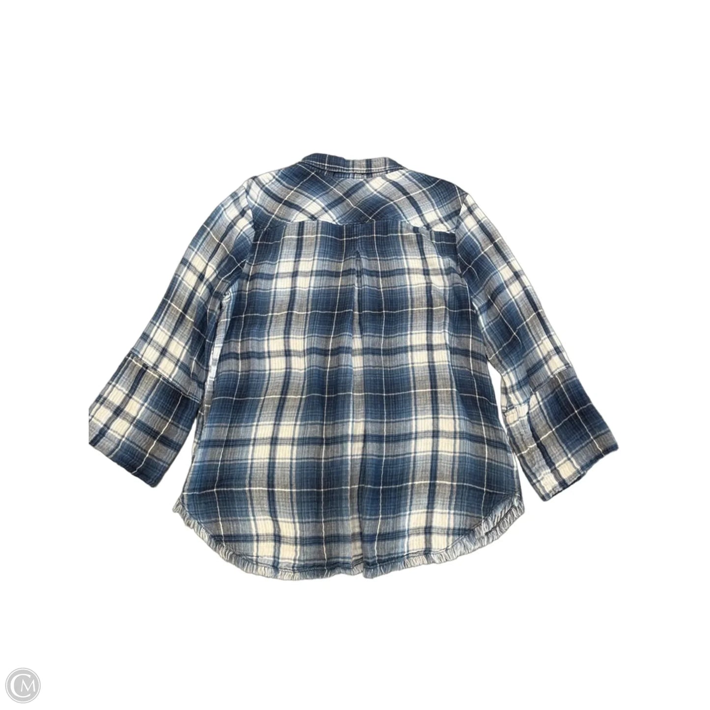 Top Long Sleeve By Cloth & Stone In Plaid Pattern, Size: L