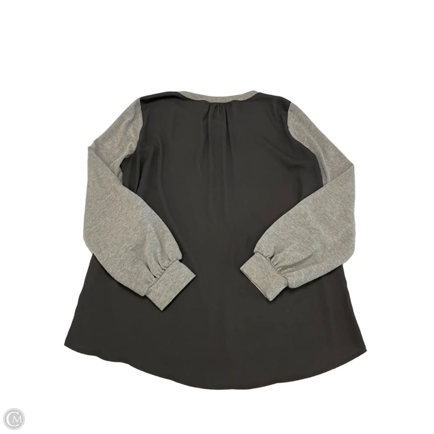Top Long Sleeve By Karen Kane In Grey, Size: M