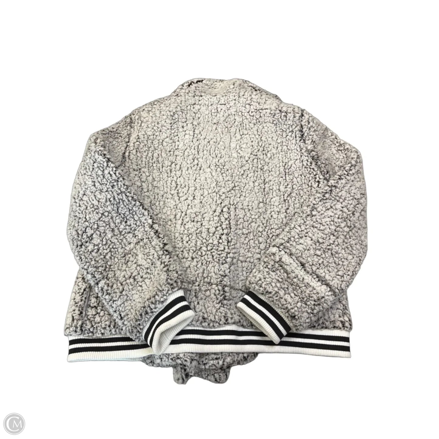 Jacket Faux Fur & Sherpa By Jack In Grey, Size: M
