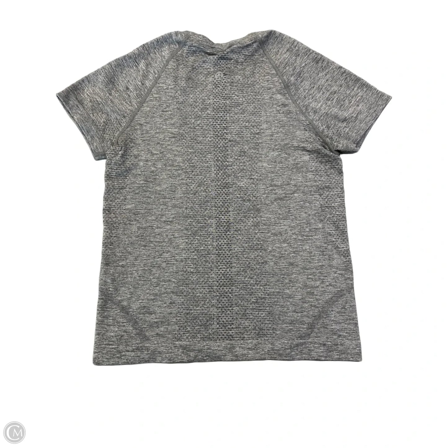 Athletic Top Short Sleeve By Lululemon In Grey, Size: S