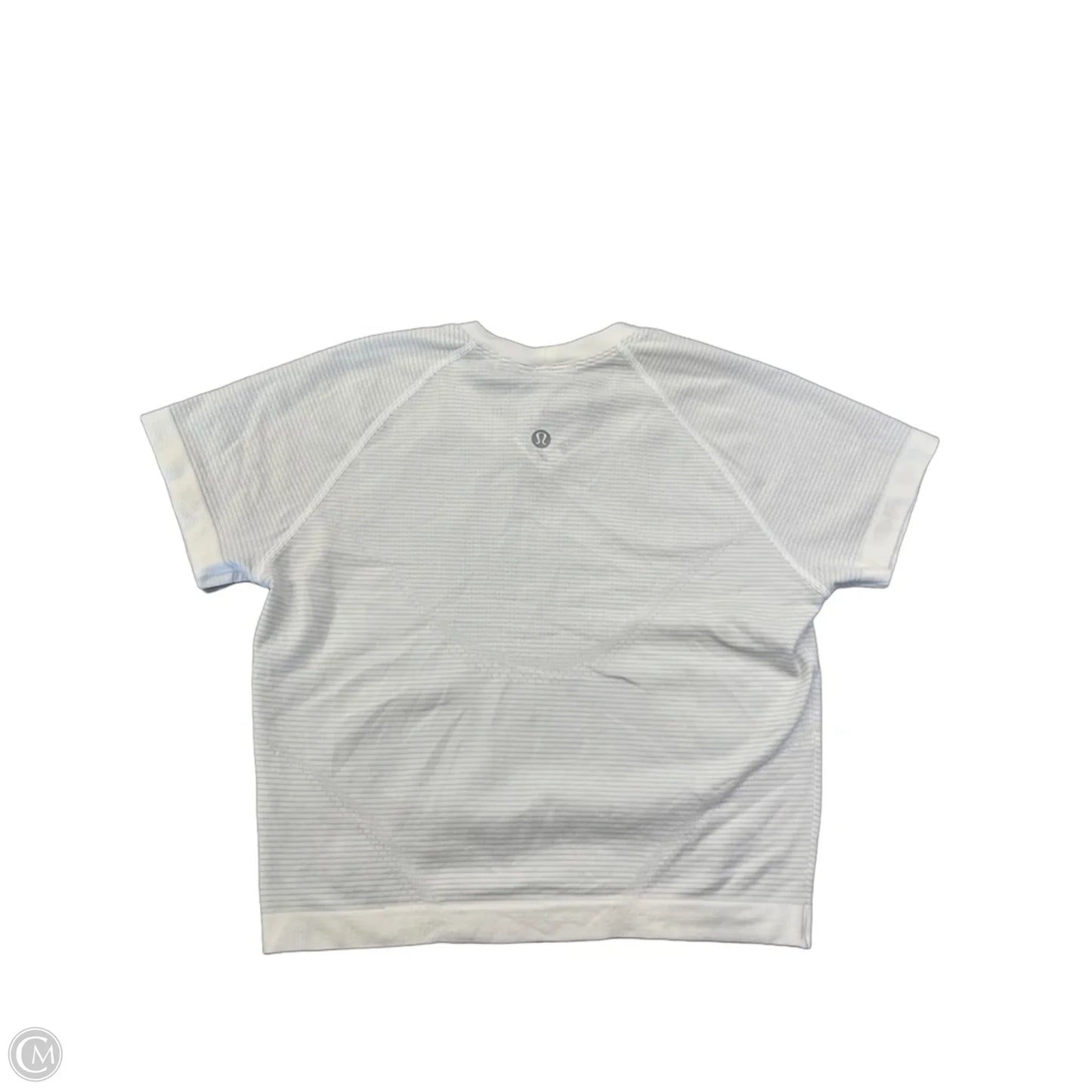 Athletic Top Short Sleeve By Lululemon In Ivory, Size: S