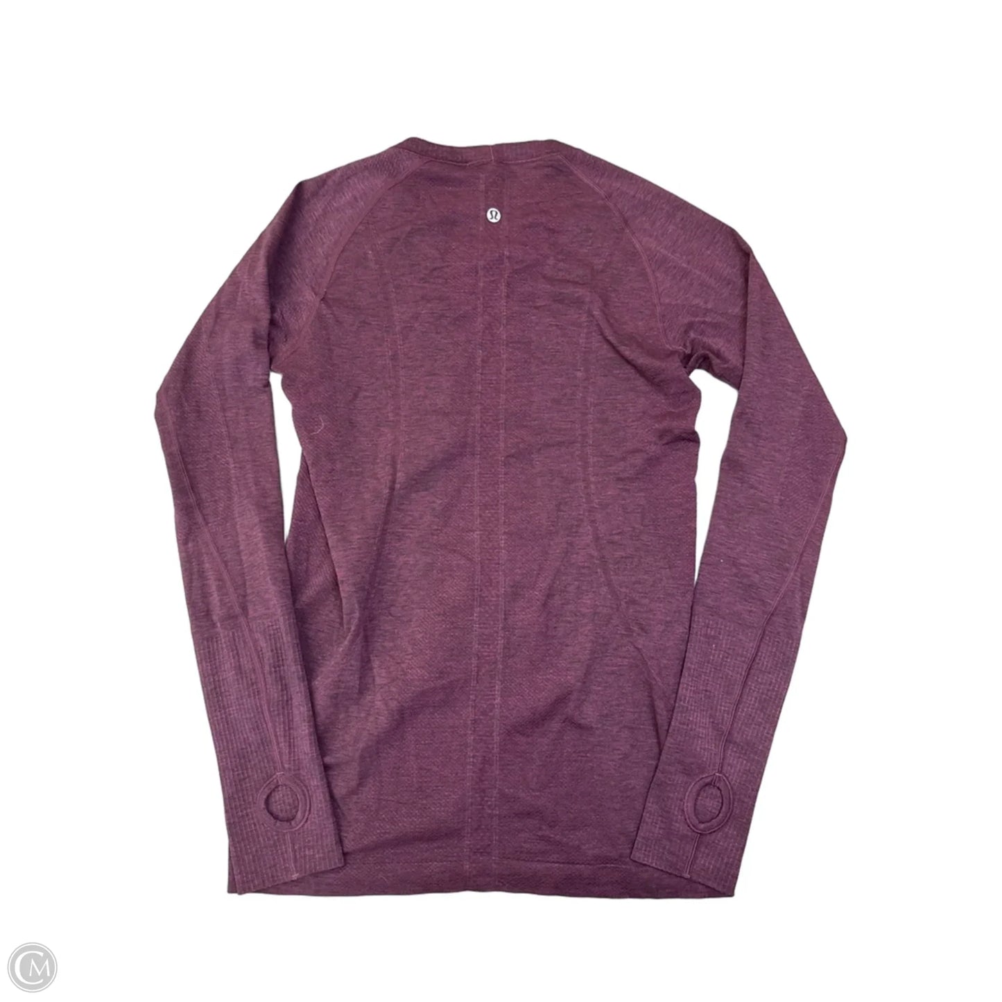 Athletic Top Long Sleeve Crewneck By Lululemon In Purple, Size: M