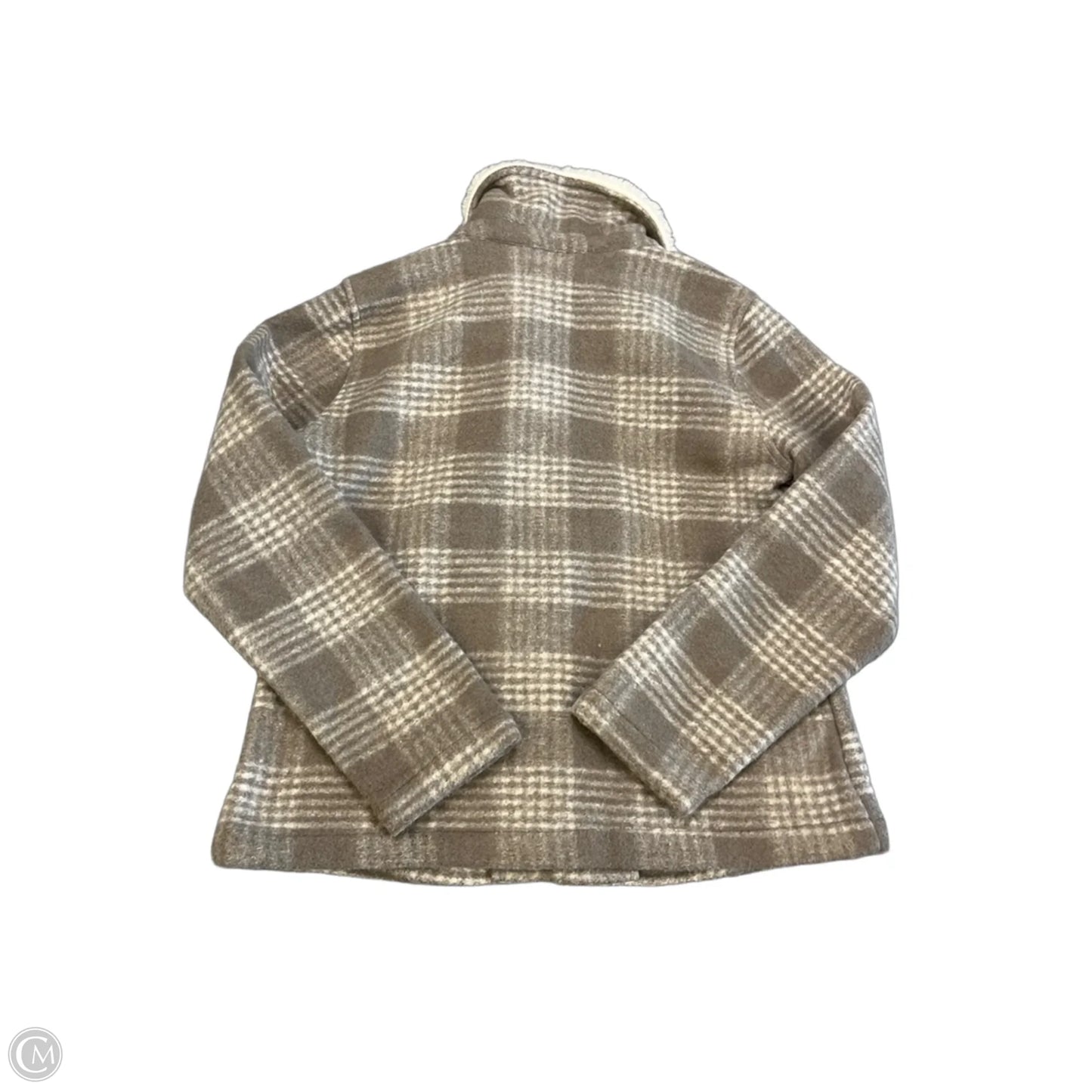 Jacket Shirt By Maurices In Taupe, Size: S