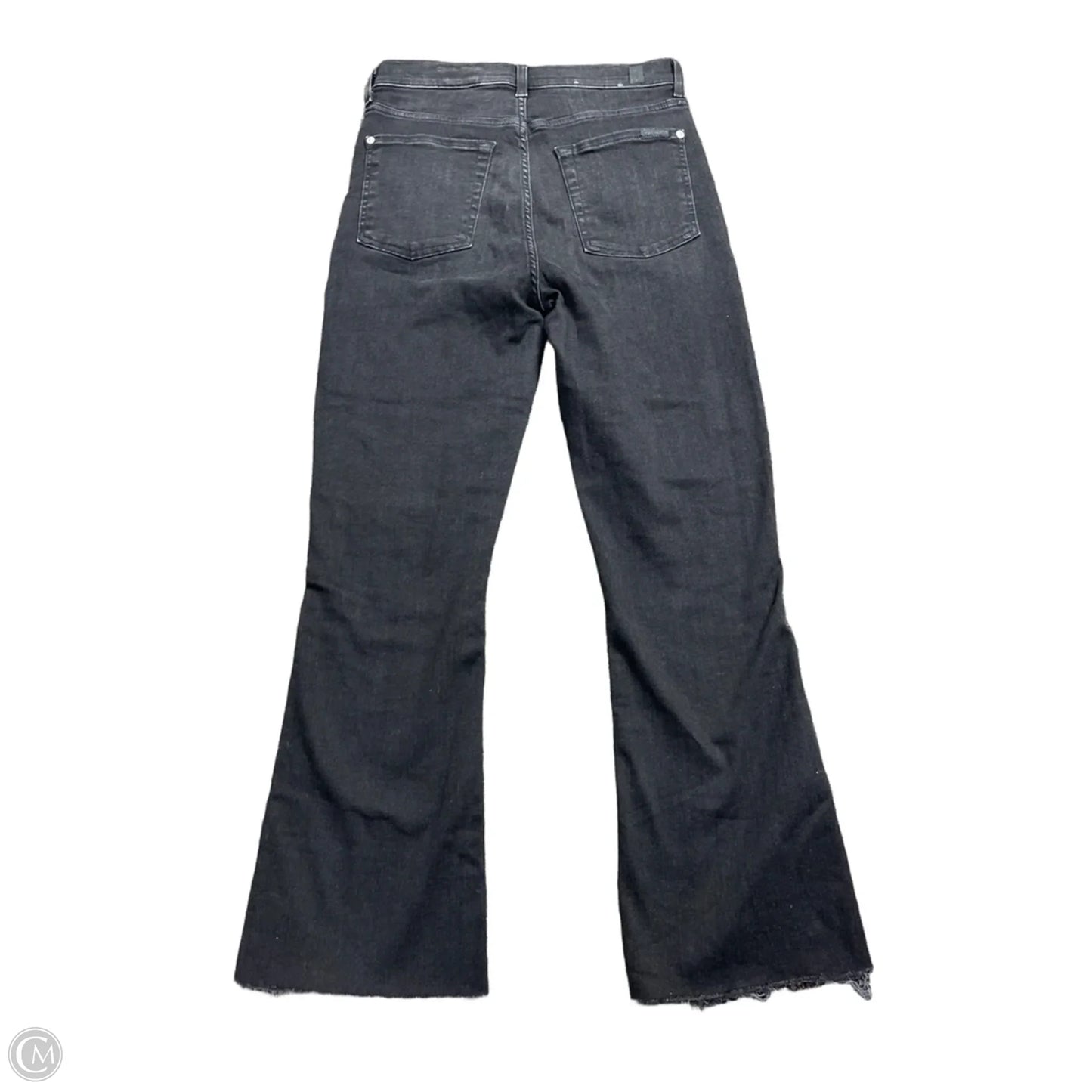 Jeans Boot Cut By 7 For All Mankind In Black Denim, Size: 4