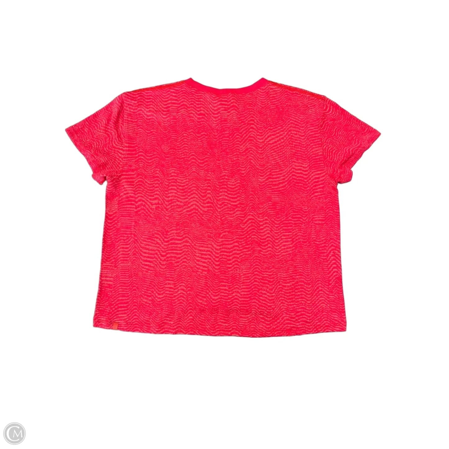 Athletic Top Short Sleeve By Lululemon In Orange, Size: L