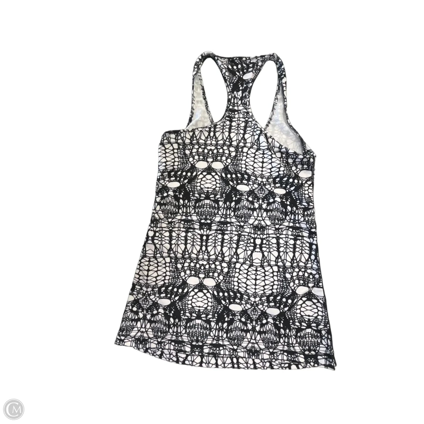Athletic Tank Top By Lululemon In Black & White, Size: L