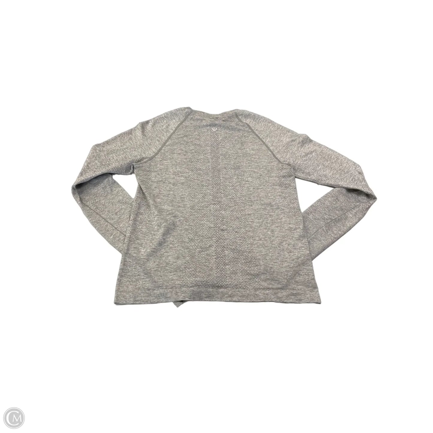 Athletic Top Long Sleeve Collar By Lululemon In Grey, Size: S