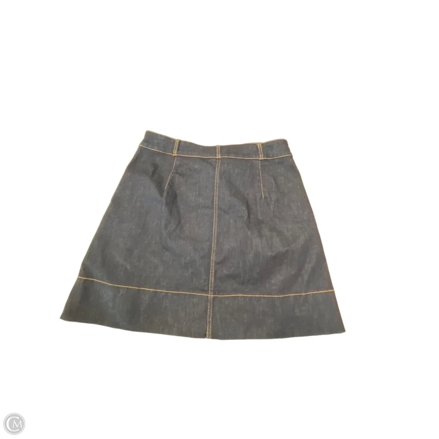 Skirt Designer By Kate Spade In Blue Denim, Size: L