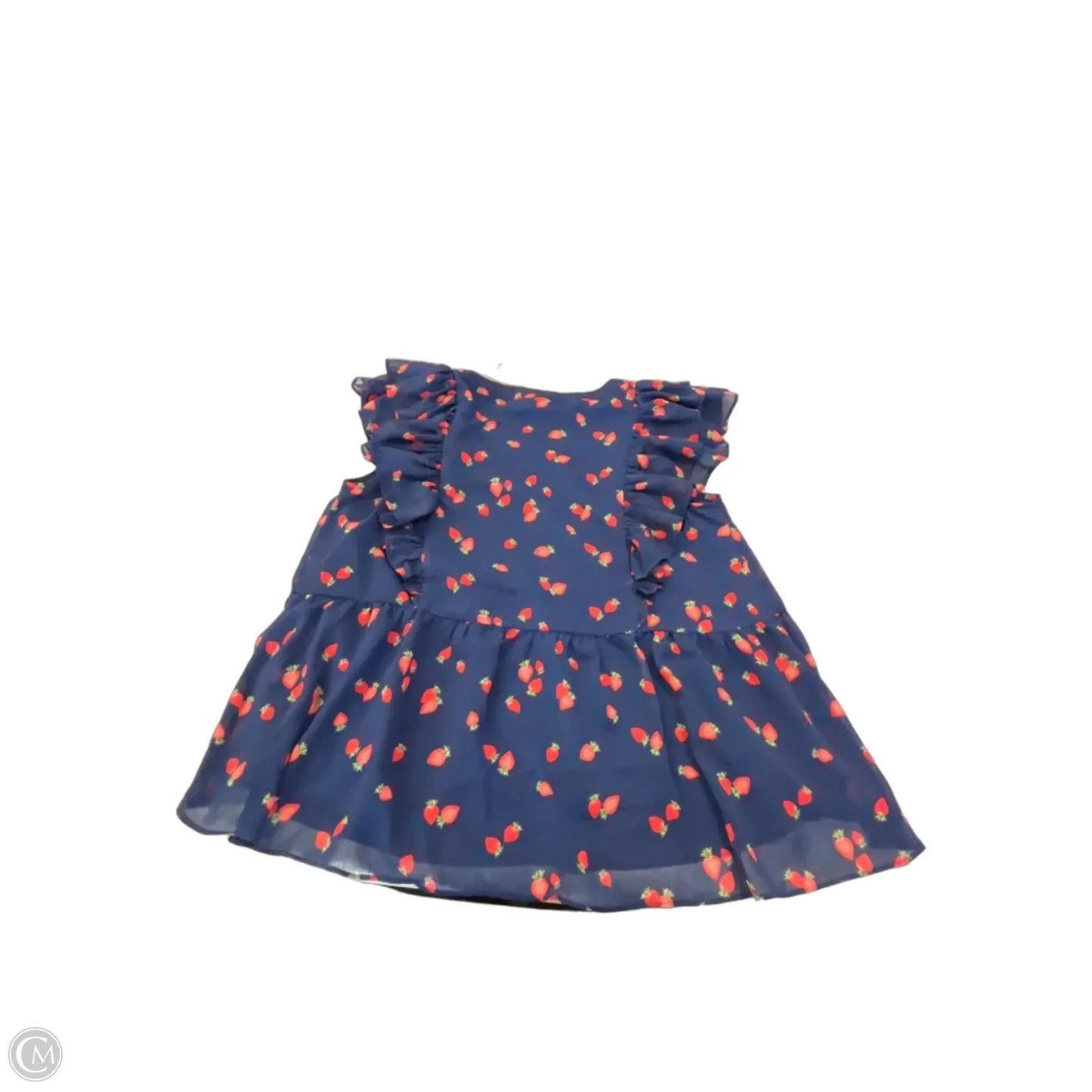 Blouse Sleeveless By Cato In Blue, Size: L