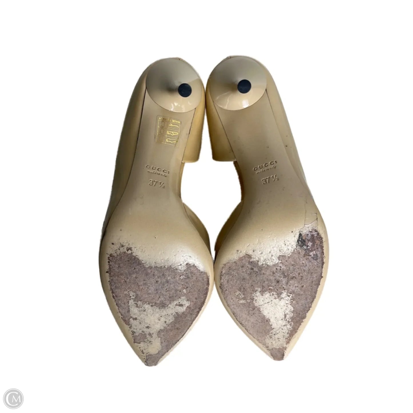 Shoes Luxury Designer By Gucci In Tan, Size: 7