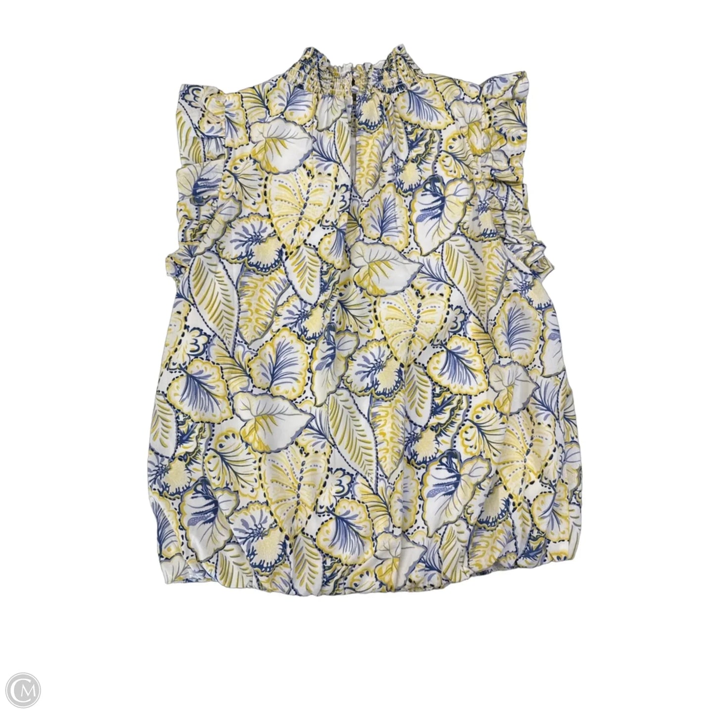 Top Sleeveless By Thml In Blue & Yellow, Size: Xs