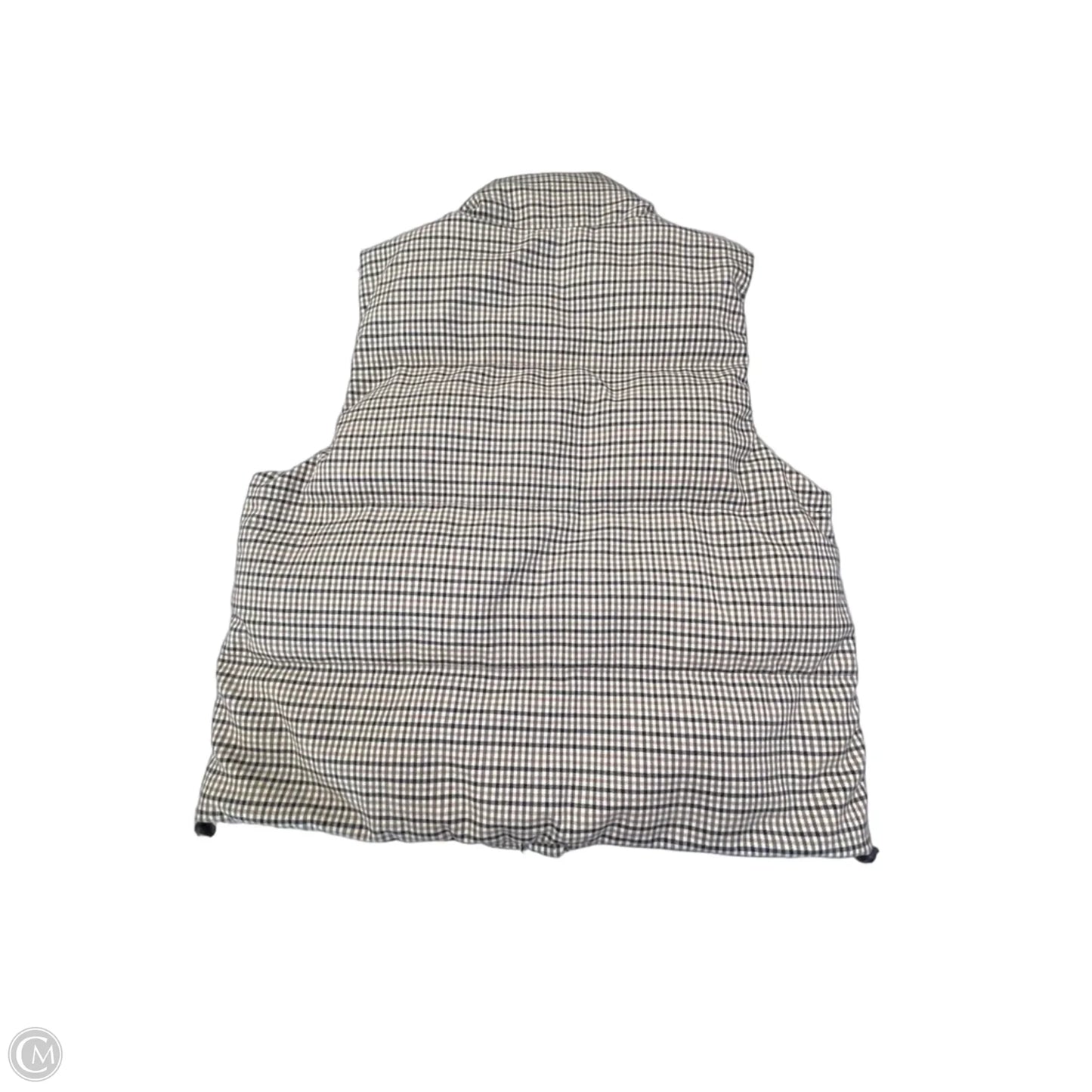 Vest Puffer & Quilted By A New Day In Plaid Pattern, Size: M