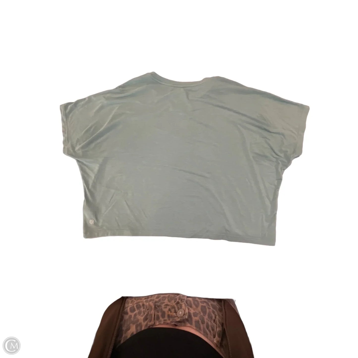 Athletic Top Short Sleeve By Athleta In Green, Size: M