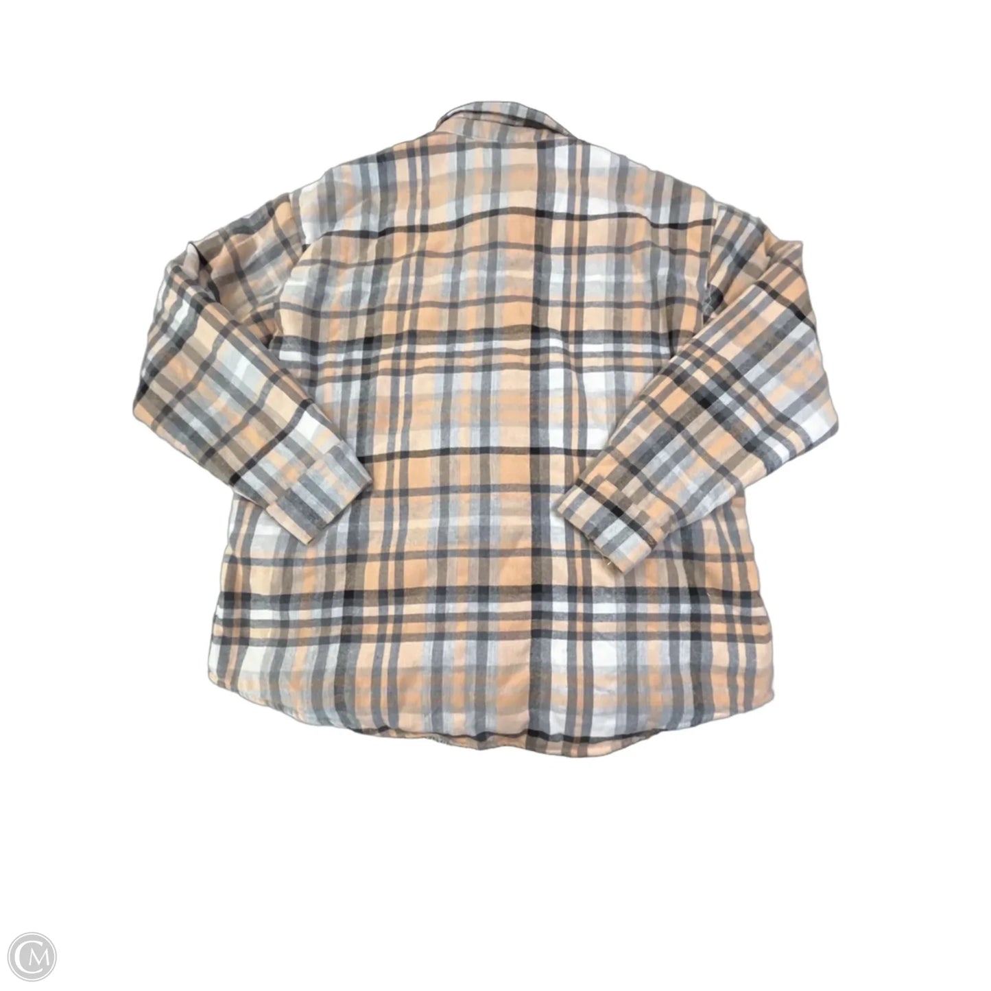 Jacket Faux Fur & Sherpa By Andree By Unit In Plaid Pattern, Size: L