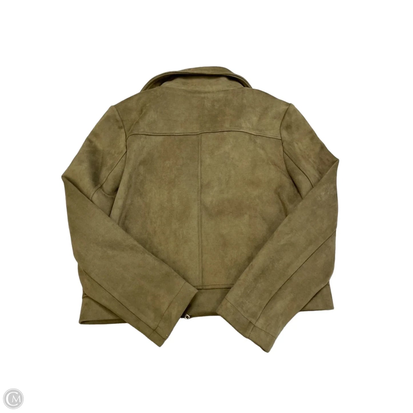 Jacket Moto By Clothes Mentor In Green, Size: M