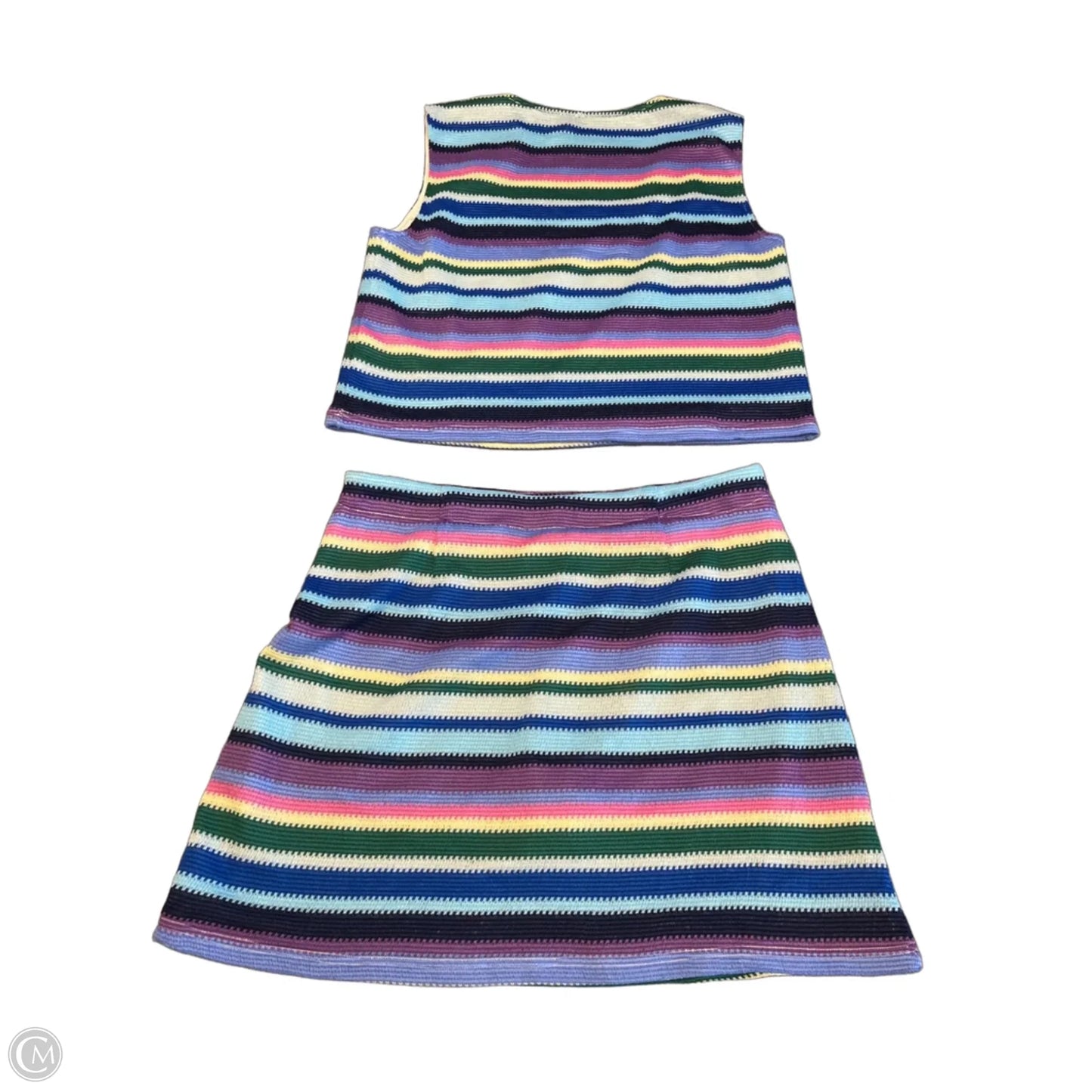 Skirt Set 2pc By Ssys In Striped Pattern, Size: Xl